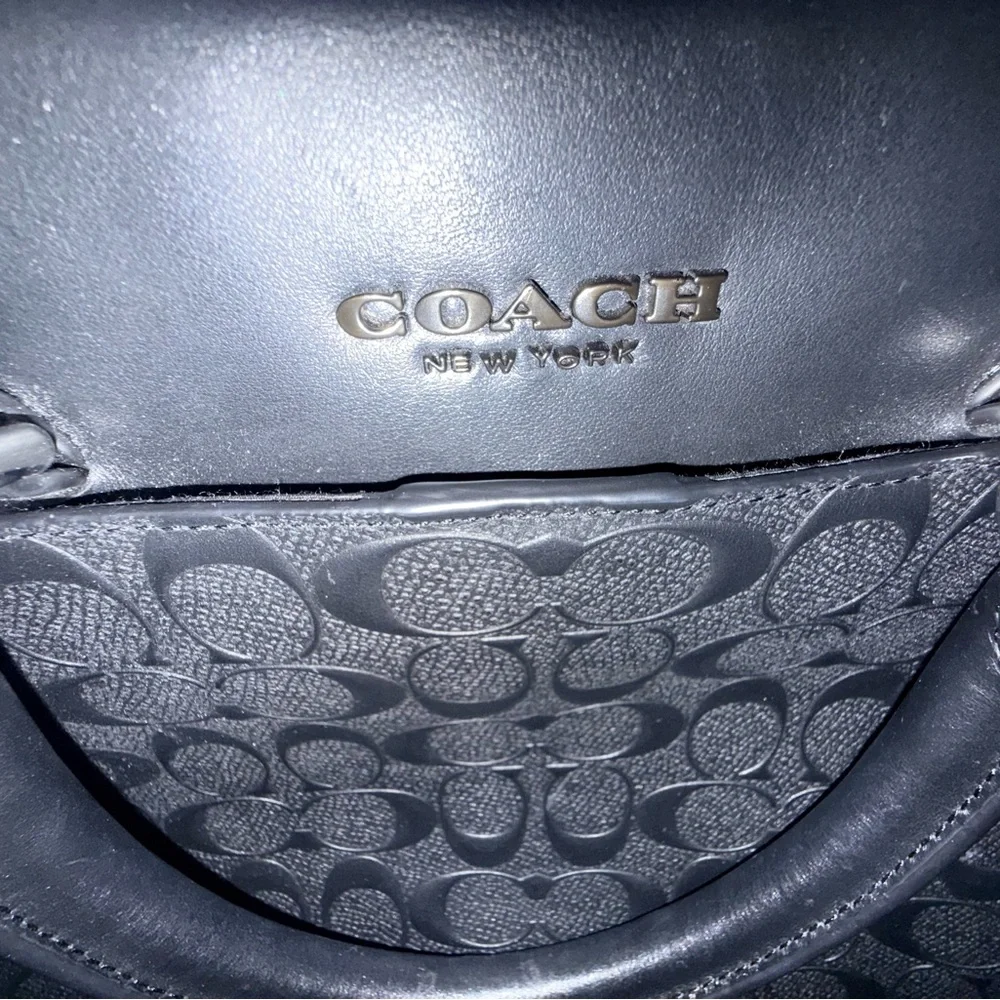 Coach Black Leather heavy duty briefcase Bag